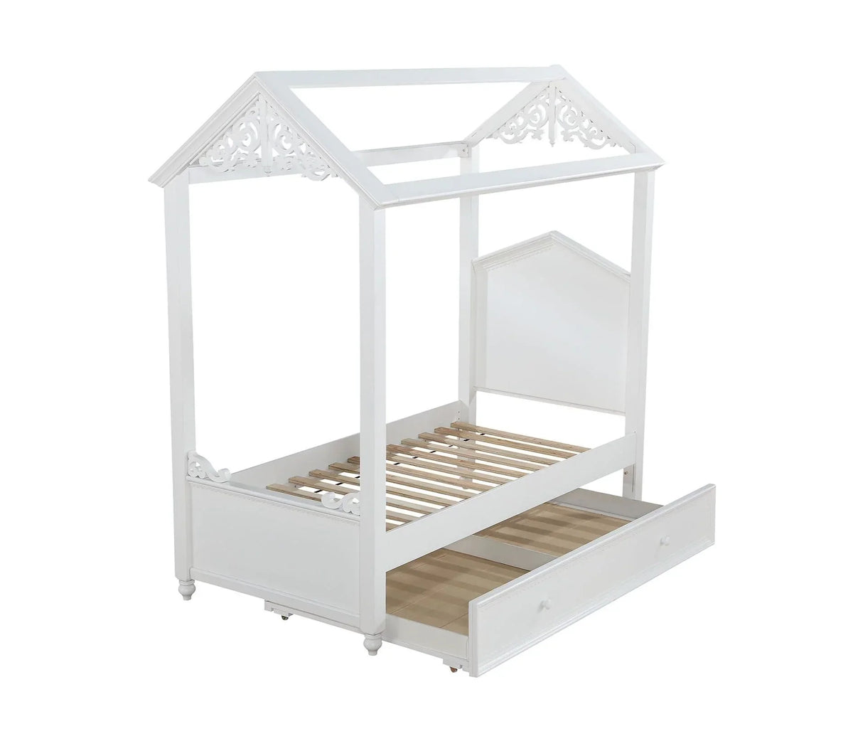 Rapunzel White Twin Bed Model 37350T By ACME Furniture