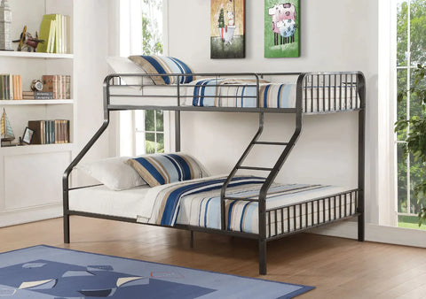 Caius Gunmetal Twin XL/Queen Bunk Bed Model 37605 By ACME Furniture