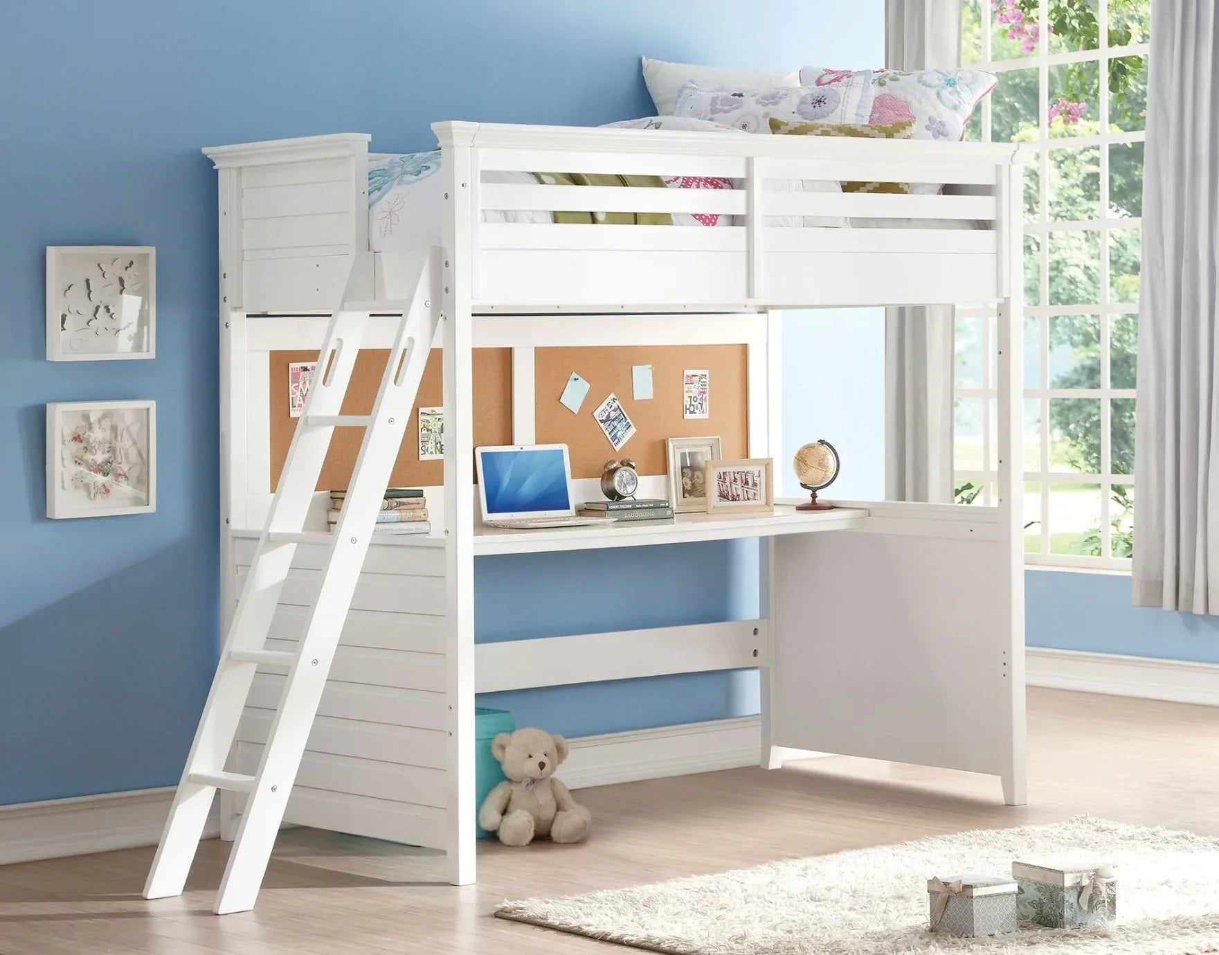 Lacey White Loft Bed Model 37670 By ACME Furniture