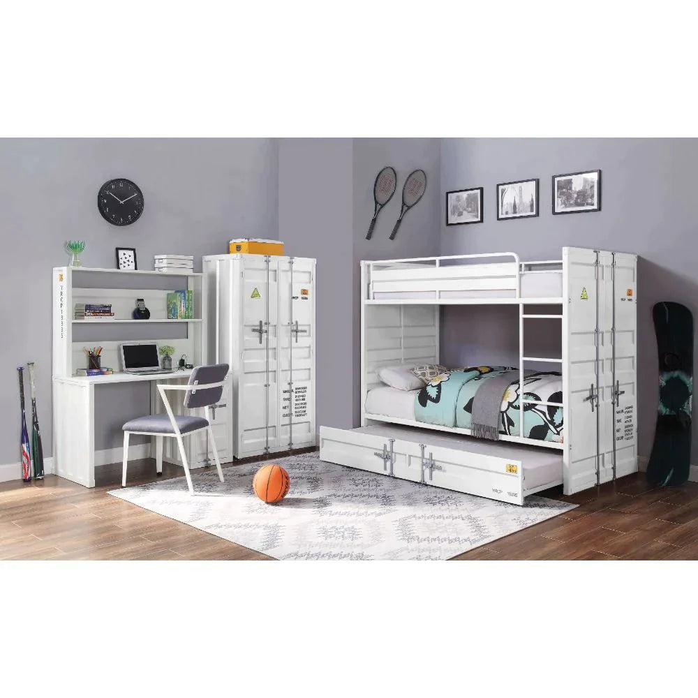 Cargo White Twin/Twin Bunk Bed Model 37880 By ACME Furniture
