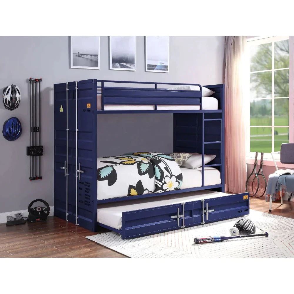 Cargo Blue Twin/Twin Bunk Bed Model 37900 By ACME Furniture