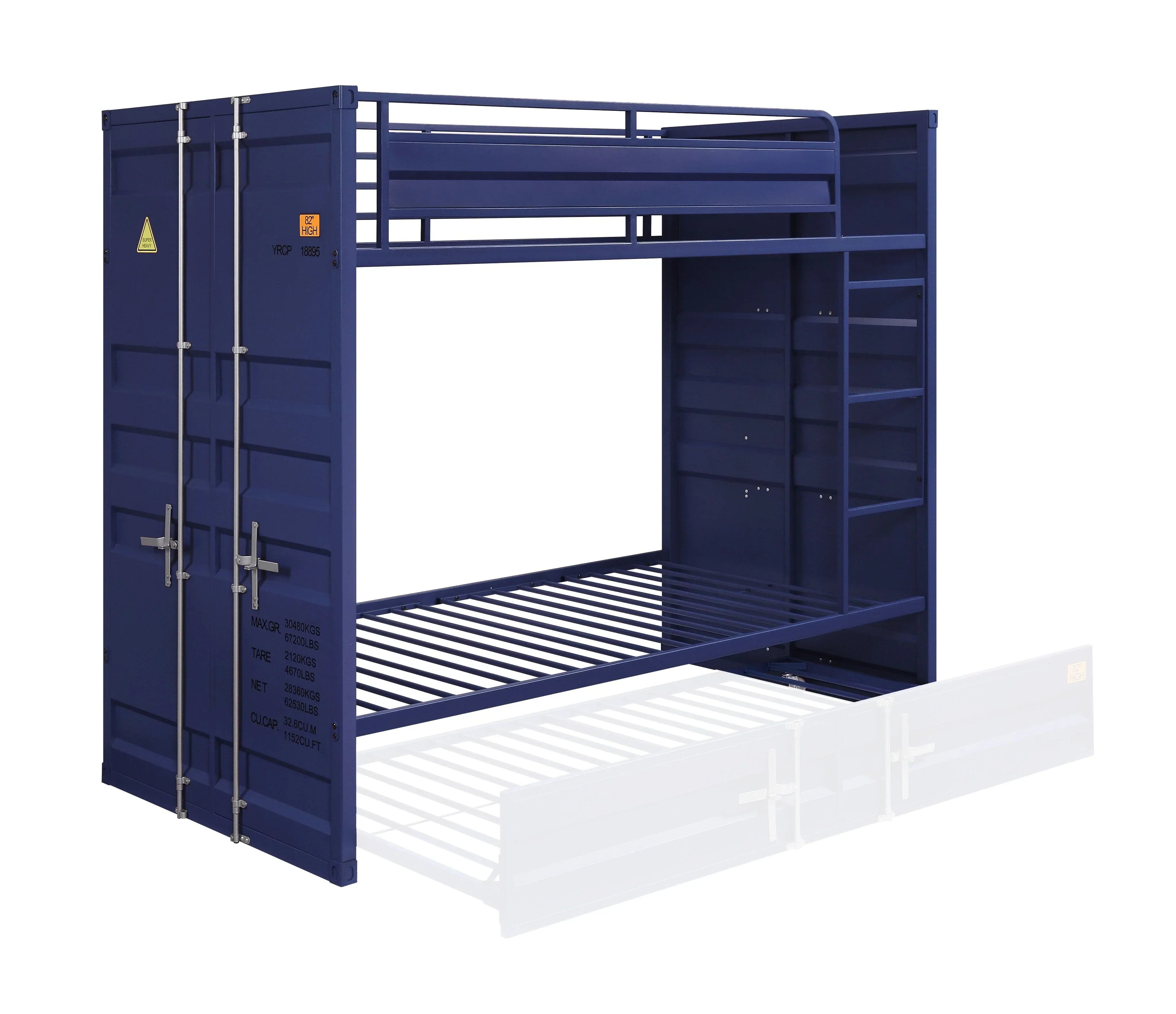 Cargo Blue Twin/Twin Bunk Bed Model 37900 By ACME Furniture