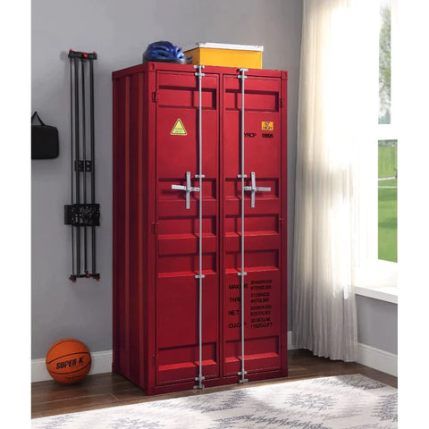 Cargo Red Wardrobe Model 37919 By ACME Furniture