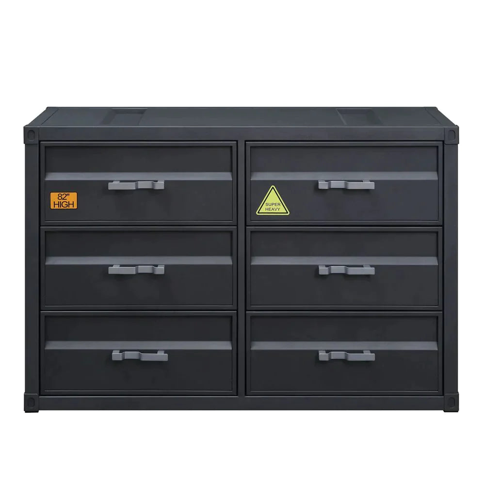 Cargo Gunmetal Finish Dresser Model 37955 By ACME Furniture