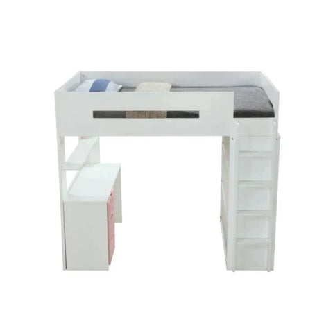 Nerice White & Pink Loft Bed Model 38040 By ACME Furniture