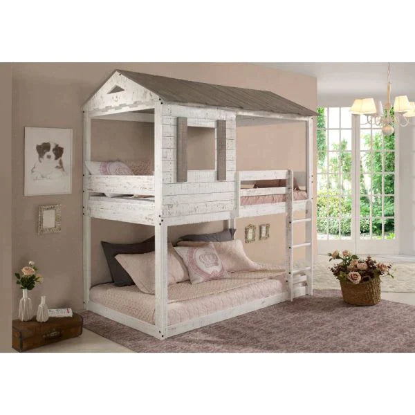 Darlene Rustic White Twin/Twin Bunk Bed Model 38135 By ACME Furniture