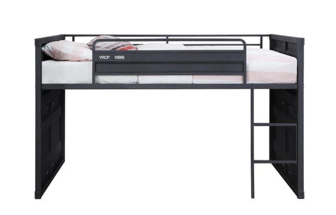 Cargo Gunmetal Finish Twin Loft Bed Model 38305 By ACME Furniture