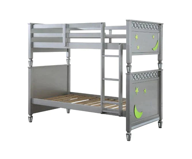 Valerie Silver Finish Twin/Twin Bunk Bed Model 38325 By ACME Furniture