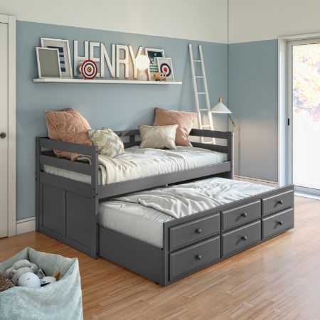 Darcie Gray Finish Captain Bed Model 39235 By ACME Furniture