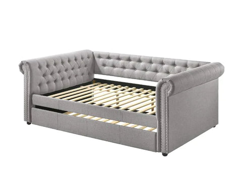 Justice Smoke Gray Fabric Full Bed Model 39435 By ACME Furniture