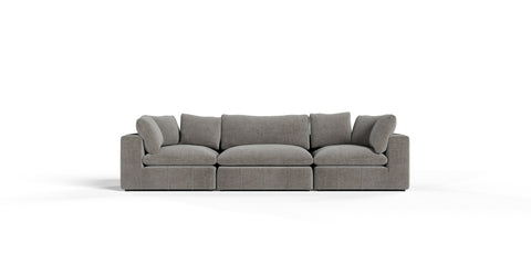 Divani Casa Vicki Modern Grey Fabric Modular Sectional Sofa 3 Piece Sectional Model VGKK-KF.8033-SECT-GRY-3-Piece Sectional