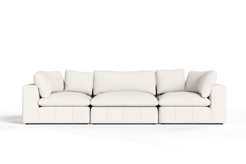 Divani Casa Vicki Modern Off White Fabric Modular Sectional 3 Piece Sectional Model VGKV-KF.8033-MOD-IVORY-3-Piece Sectional