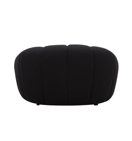 Divani Casa Yolonda Modern Curved Black Fabric Chair Model VGEV-2126C-CHR-BLK