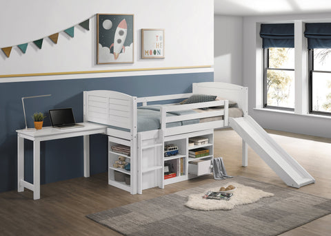 Coaster Millie Twin Workstation Loft Bed White Model 400330T