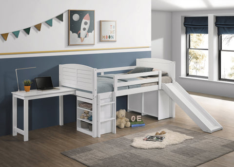 Coaster Millie Twin Workstation Loft Bed White Model 400330T