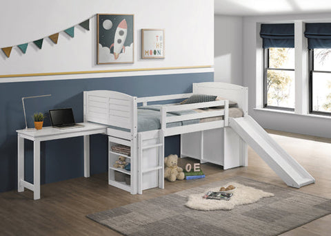 Coaster Millie Twin Workstation Loft Bed White Model 400330T