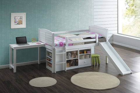 Coaster Millie Twin Workstation Loft Bed White Model 400330T