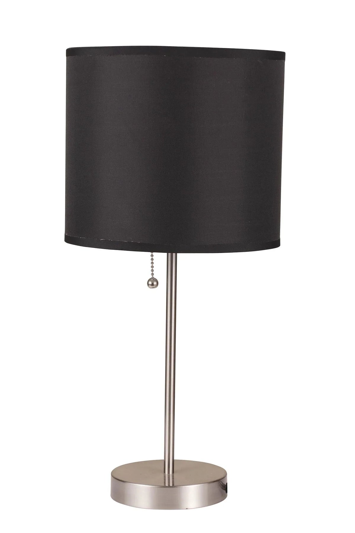 Vassy Black Shade & Brush Silver Table Lamp Model 40044 By ACME Furniture