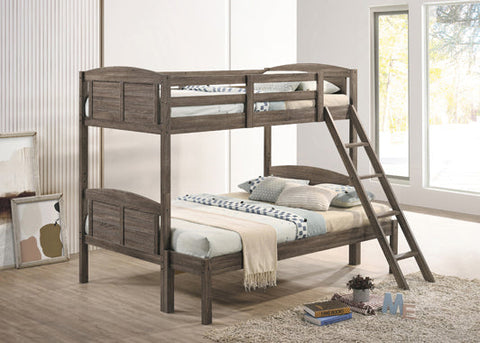 Coaster Flynn Twin over Full Bunk Bed Weathered Brown Model 400809
