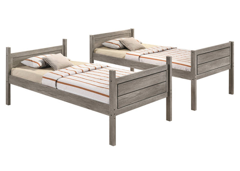 Coaster Ryder Twin over Twin Bunk Bed Weathered Taupe Model 400818