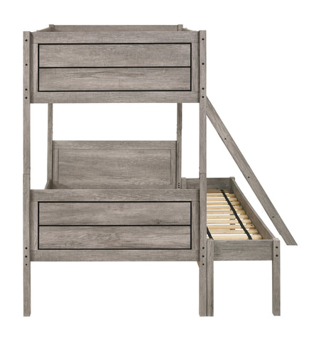 Coaster Ryder Twin over Full Bunk Bed Weathered Taupe Model 400819