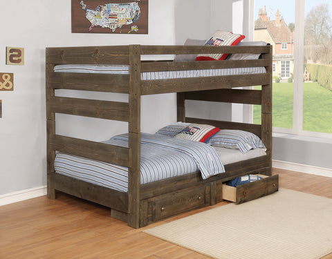 Coaster Wrangle Hill Full over Full Bunk Bed Gun Smoke Model 400833