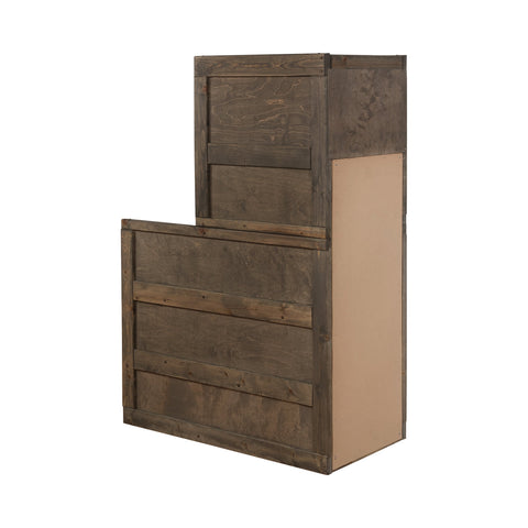 Coaster Wrangle Hill 4-drawer Stairway Chest Gun Smoke Model 400834