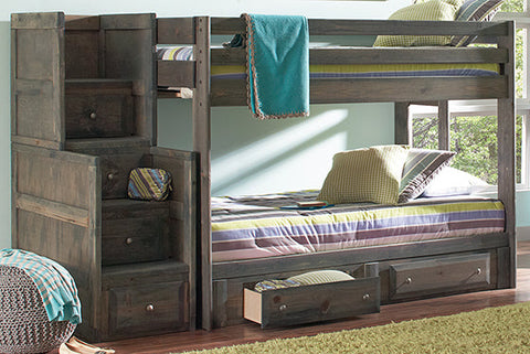 Coaster Wrangle Hill 4-drawer Stairway Chest Gun Smoke Model 400834