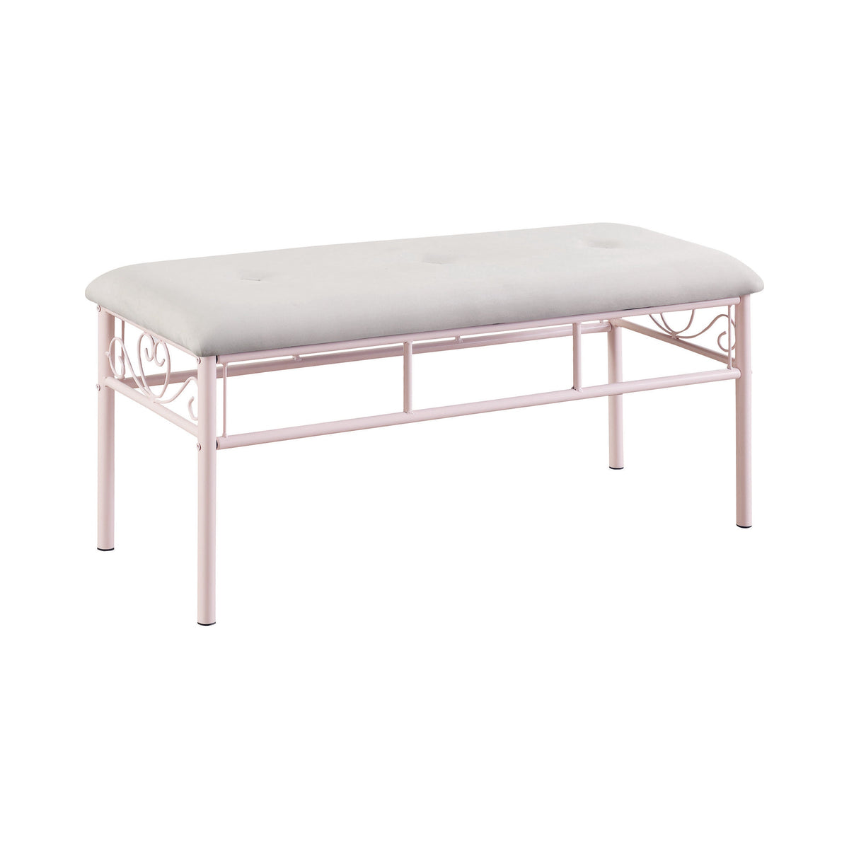 Coaster Massi Tufted Upholstered Bench Powder Pink Model 401156