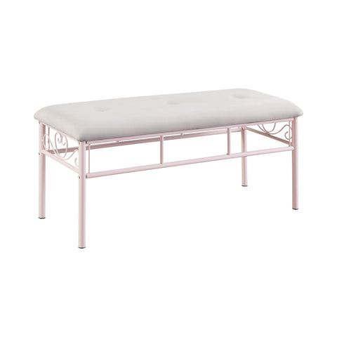 Coaster Massi Tufted Upholstered Bench Powder Pink Model 401156