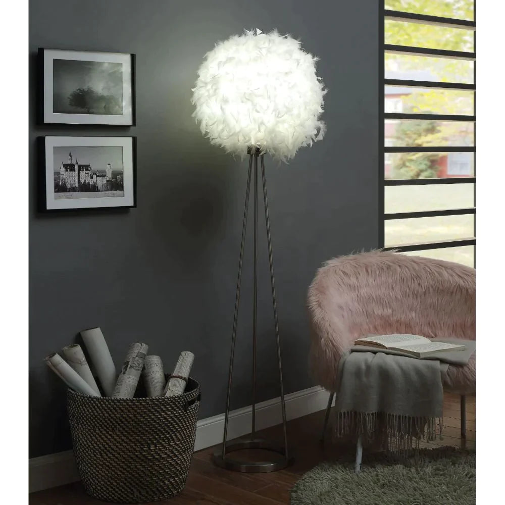 Theodosia Sandy Nickel Floor Lamp Model 40147 By ACME Furniture