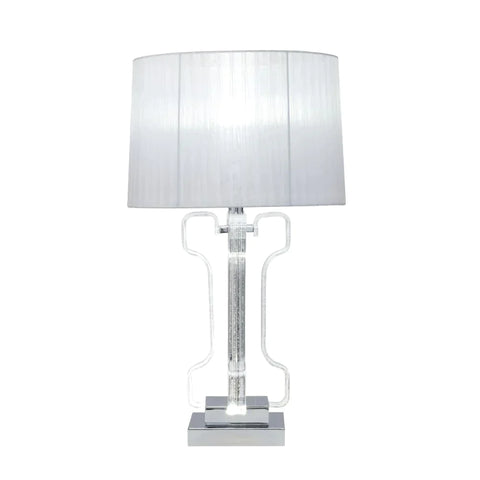 Melinda Clear Acrylic & Chrome Table Lamp Model 40344 By ACME Furniture