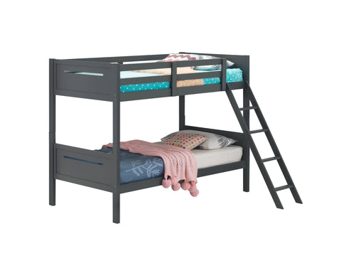 Coaster Littleton Twin/Twin Bunk Bed Grey Model 405051GRY