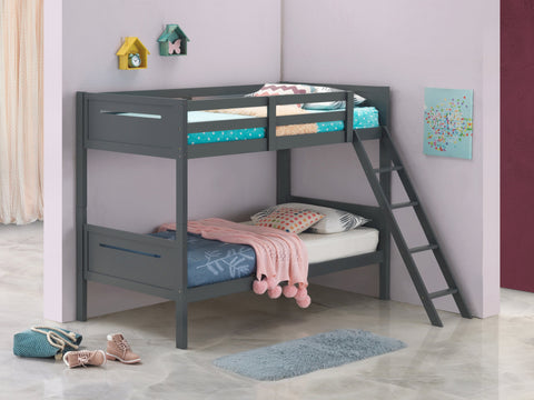 Coaster Littleton Twin/Twin Bunk Bed Grey Model 405051GRY