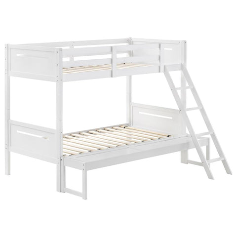 Coaster Littleton Twin/Full Bunk Bed White Model 405052WHT