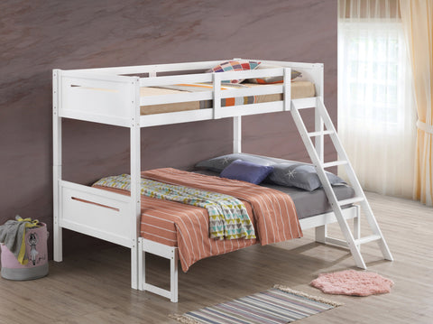 Coaster Littleton Twin/Full Bunk Bed White Model 405052WHT