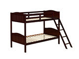 Coaster Arlo Twin/Twin Bunk Bed with Ladder Espresso Model 405053BRN