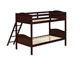 Coaster Arlo Twin/Twin Bunk Bed with Ladder Espresso Model 405053BRN