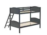 Coaster Arlo Twin/Twin Bunk Bed with Ladder Grey Model 405053GRY