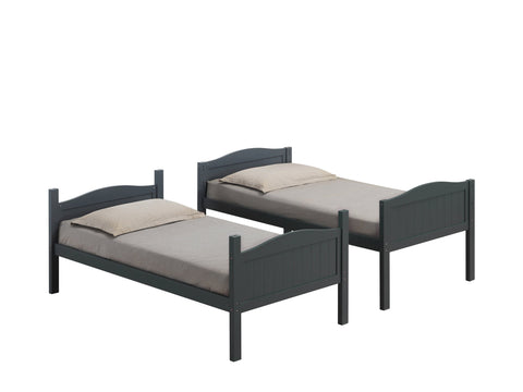 Coaster Arlo Twin/Twin Bunk Bed with Ladder Grey Model 405053GRY