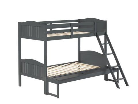 Coaster Arlo Twin/Full Bunk Bed with Ladder Grey Model 405054GRY