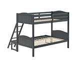 Coaster Arlo Twin/Full Bunk Bed with Ladder Grey Model 405054GRY