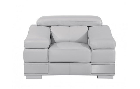415 DivanItalia Light Gray Loveseat – Top Grain Italian LeatherModel:  415-LIGHT_GRAY-CH