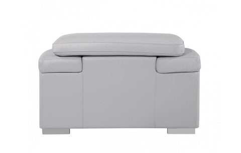 415 DivanItalia Light Gray Loveseat – Top Grain Italian LeatherModel:  415-LIGHT_GRAY-CH