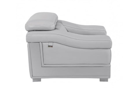 415 DivanItalia Light Gray Sofa and Loveseat Set – Top Grain Italian LeatherModel:  415-LIGHT_GRAY-S