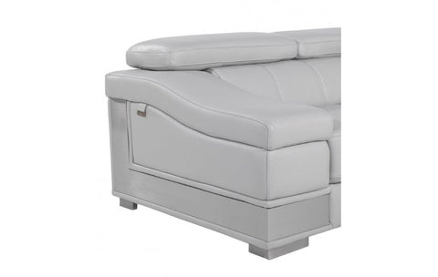 415 DivanItalia Light Gray Sofa and Loveseat Set – Top Grain Italian LeatherModel:  415-LIGHT_GRAY-S