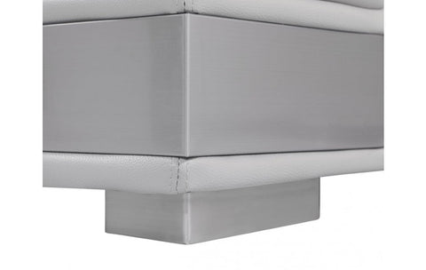 415 DivanItalia Light Gray Sofa and Loveseat Set – Top Grain Italian LeatherModel:  415-LIGHT_GRAY-S