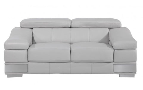 415 DivanItalia Light Gray Sofa – Top Grain Italian LeatherModel:  415-LIGHT_GRAY-L