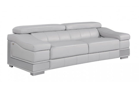 415 DivanItalia Light Gray Sofa and Loveseat Set – Top Grain Italian LeatherModel:  415-LIGHT_GRAY-S