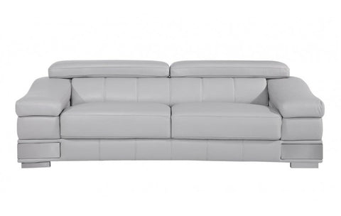 415 DivanItalia Light Gray Sofa and Loveseat Set – Top Grain Italian LeatherModel:  415-LIGHT_GRAY-S